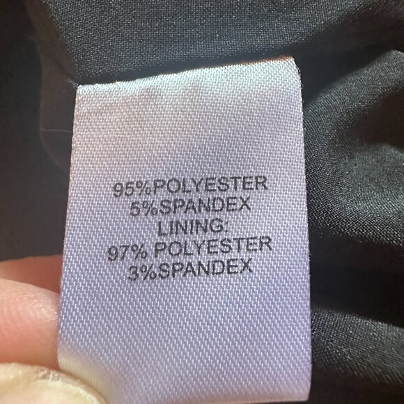 CALVIN KLEIN Asymmetrical Faux Wrap Black Skirt – Size 6 - Picture 7 of 7